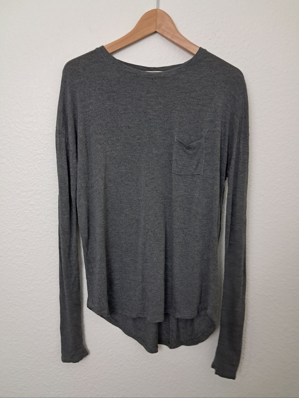 Joah Brown Pocket T Shirt Long Sleeve